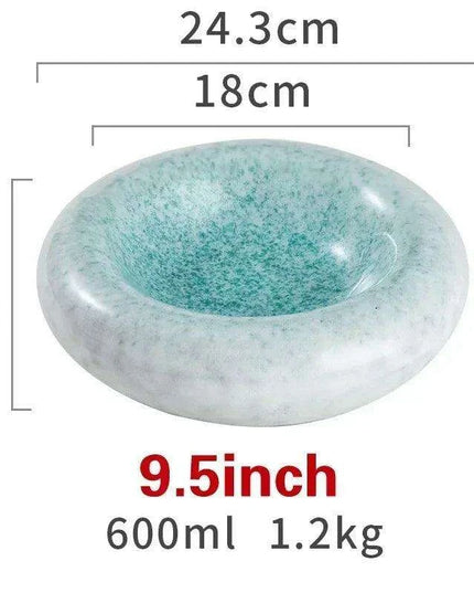 Artisan Japanese Ceramic Dinner Plates Set with Unique Artistic Patterns for Gourmet Dining