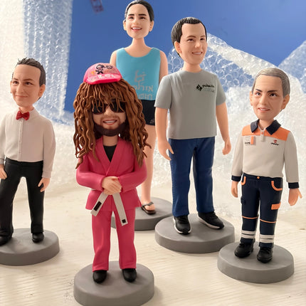 Custom Clay Figurine Store Personalized Bobblehead - Handmade Full Bod
