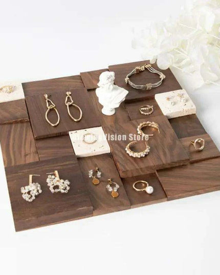 Nordic Black Walnut 3D Decorative Wall Mosaic - Stylish Wood Art for Home and Office Spaces