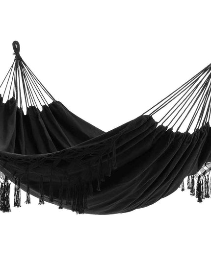 Chic Bohemian Macrame Hammock with Handcrafted Tassels