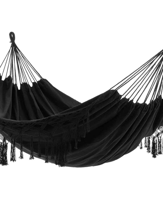 Chic Bohemian Macrame Hammock with Handcrafted Tassels