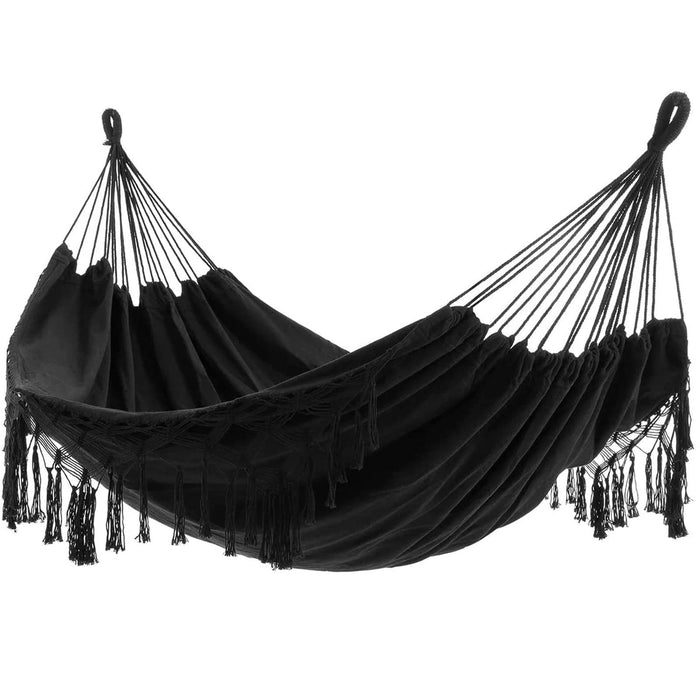 Chic Bohemian Macrame Hammock with Handcrafted Tassels