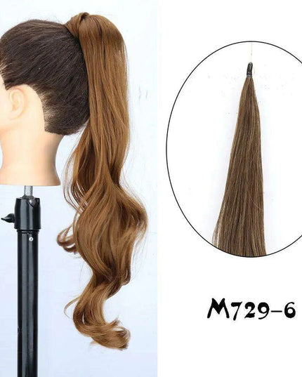Elegant 30-Inch Wavy Synthetic Hair Extension Ponytail for Effortless Glam