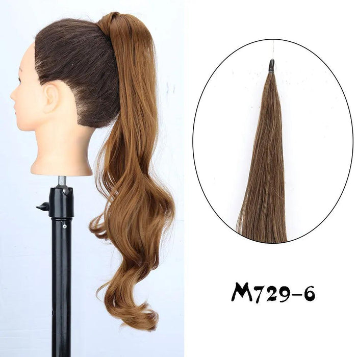 Elegant 30-Inch Wavy Synthetic Hair Extension Ponytail for Effortless Glam