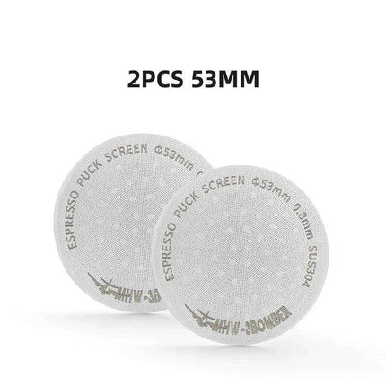 Stainless Steel Double-Layer Espresso Puck Screen for Optimal Coffee Extraction - Compatible with 51/53/58.5mm Portafilters
