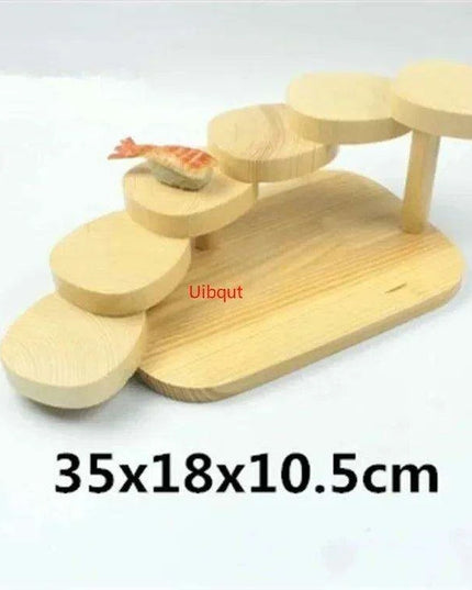 Handcrafted Pine Wood Sushi Boat - Elevate Your Japanese Dining Experience