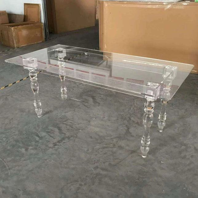 Sophisticated Clear Acrylic Dining Table: Modern Elegance for Contemporary Interiors