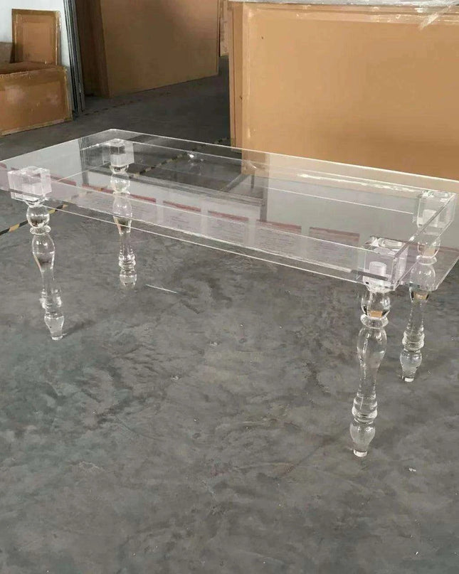 Sophisticated Clear Acrylic Dining Table: Modern Elegance for Contemporary Interiors