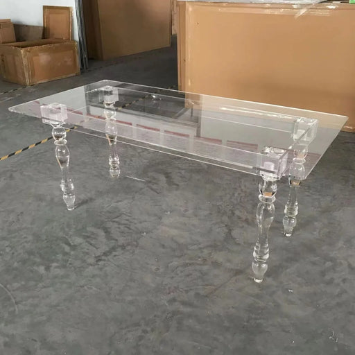 Nordic Luxury: Transparent Acrylic Dining Table for Elegant Home Decor