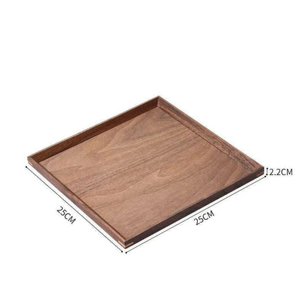 Nordic Elegance Black Walnut Serving Tray - Perfect for Hosting Teas and Fruits