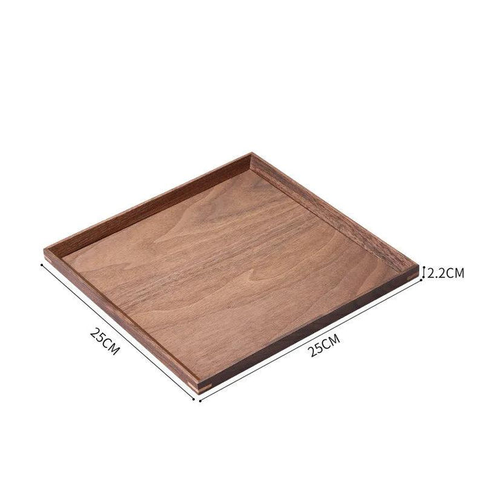 Nordic Elegance Black Walnut Serving Tray - Perfect for Hosting Teas and Fruits