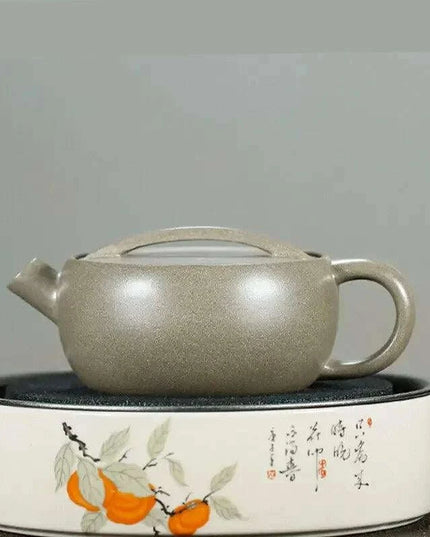 Unique Artisan Teapot - 120ml Handcrafted Green Section Mud Tea Set