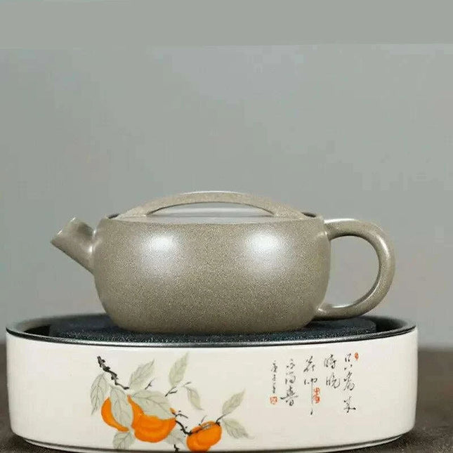 Unique Artisan Teapot - 120ml Handcrafted Green Section Mud Tea Set