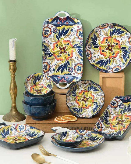 Nordic Vintage Elegance Ceramic Dining Set - Enrich Your Table with Timeless Beauty