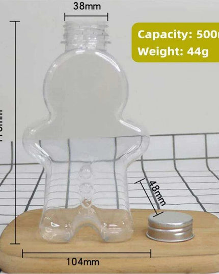 Cheerful Gingerbread Man Holiday Water Bottle for Kids - Ideal Christmas Gift with Multi-Functional Design