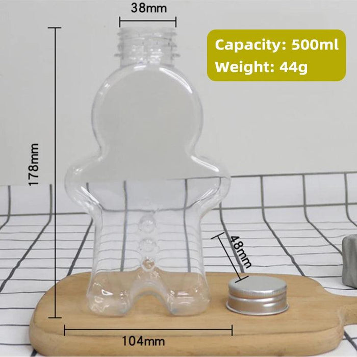 Cheerful Gingerbread Man Holiday Water Bottle for Kids - Ideal Christmas Gift with Multi-Functional Design