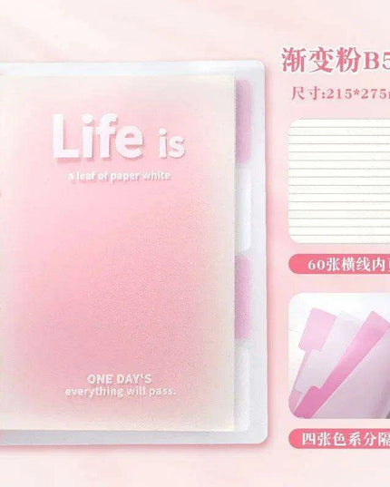 Customizable Ombre A5 & B5 Notebook Set for Stylish Office & School Essentials