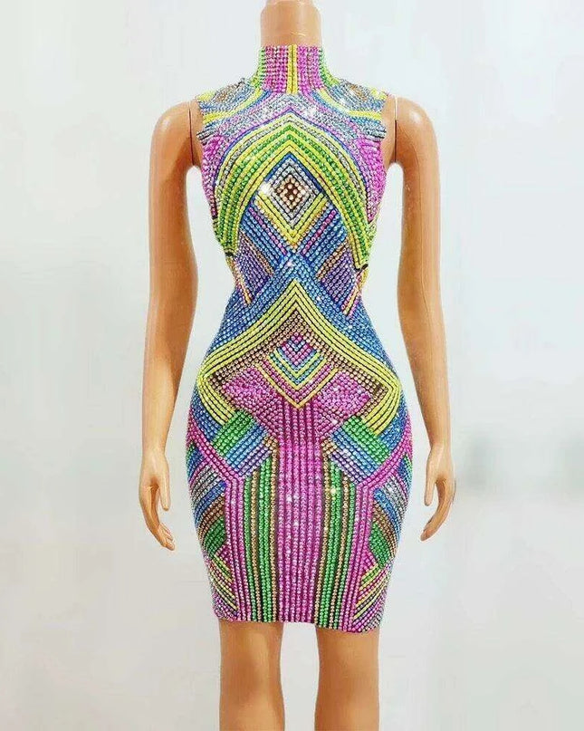 Glistening Night Out Diamond Sheath Dress: Shine Brightly at Every Occasion