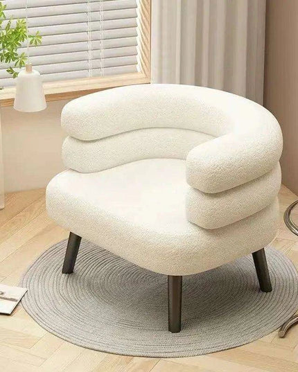 Chic Scandinavian Lounge Chair - Perfect for Makeup, Study, and Relaxation for Young Women and Students
