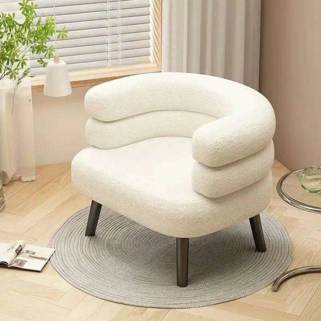 Chic Scandinavian Lounge Chair - Perfect for Makeup, Study, and Relaxation for Young Women and Students