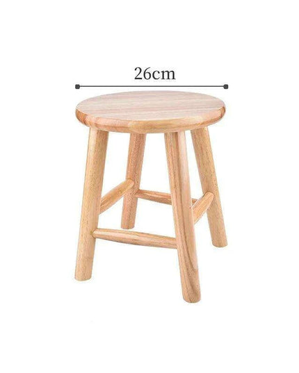 Rustic Kids' Round Wooden Bench - Stylish Multi-Use Stool for Home Decor