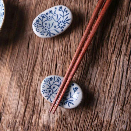 Artisan Japanese Ceramic Chopsticks Holder and Spoon Rest - Elegant Kitchen Decor 2023