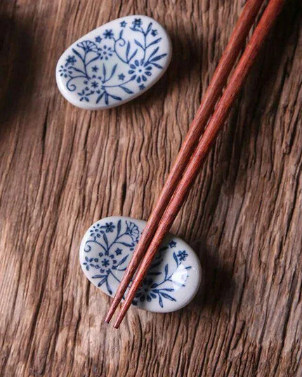 Artisan Japanese Ceramic Chopsticks Holder and Spoon Rest - Elegant Kitchen Decor 2023