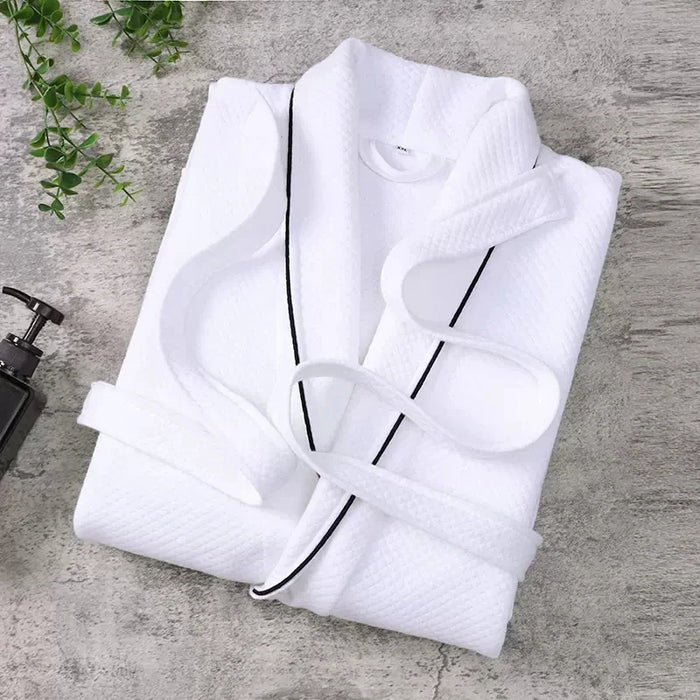 Luxurious Cotton Hooded Bathrobe for All Genders