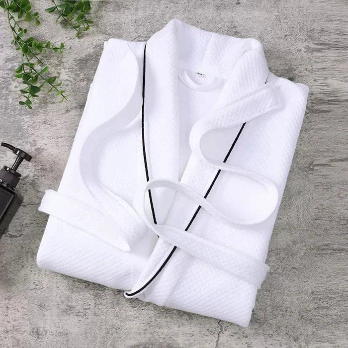 Elegant Unisex Hooded Cotton Bathrobe for Ultimate Comfort