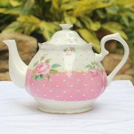 Elegant European Bone China Tea Set with Ceramic Spoons - Luxurious 9-Piece Collection for Coffee and Espresso