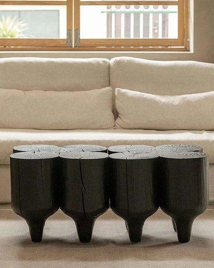 Unique Irregular Luxury Wooden Coffee Tables - Minimalist Side Tables with Complimentary Shipping for Stylish Home Decor