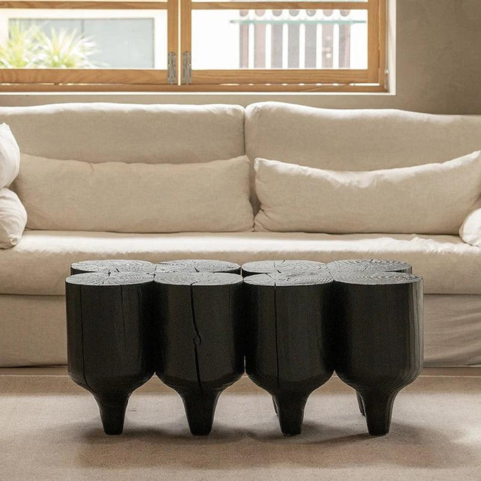 Unique Irregular Luxury Wooden Coffee Tables - Minimalist Side Tables with Complimentary Shipping for Stylish Home Decor