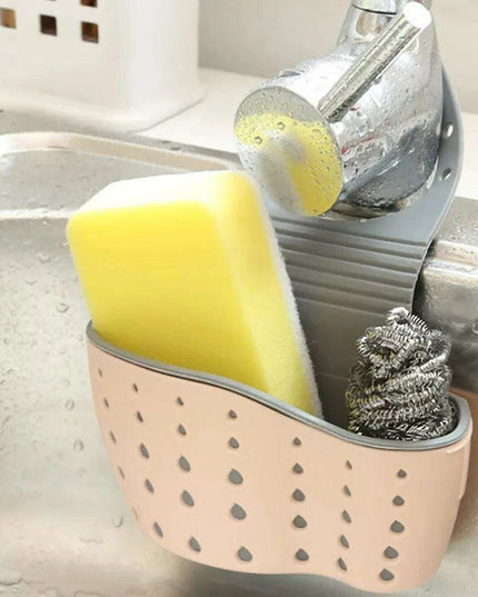 Suction Cup Sink Organizer with Trash Rack - Innovative Kitchen Storage Solution