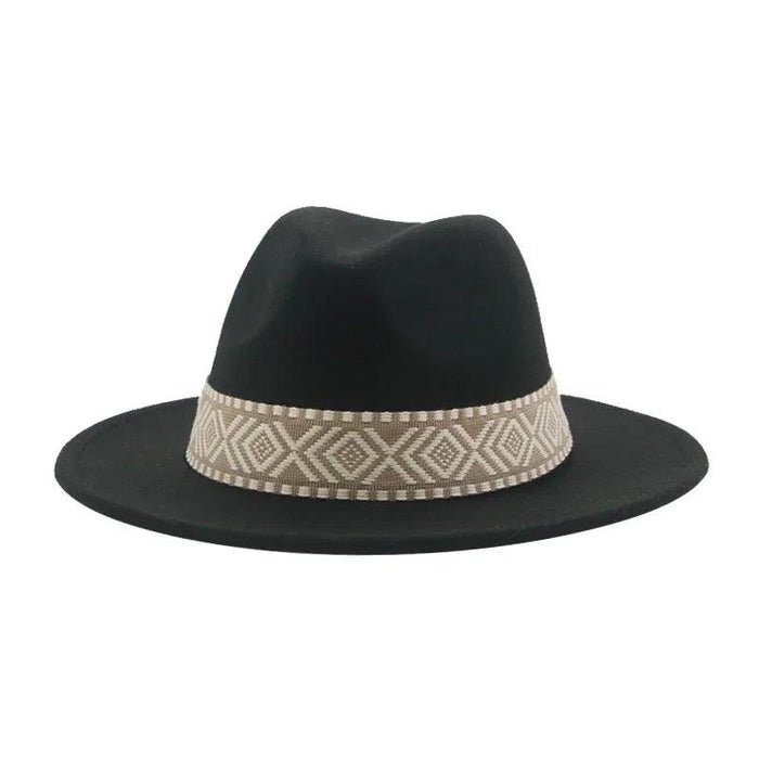 Versatile Unisex Panama Cowboy Hat - Wide Brim Fedora in Classic Camel, Black, and White Felt Options