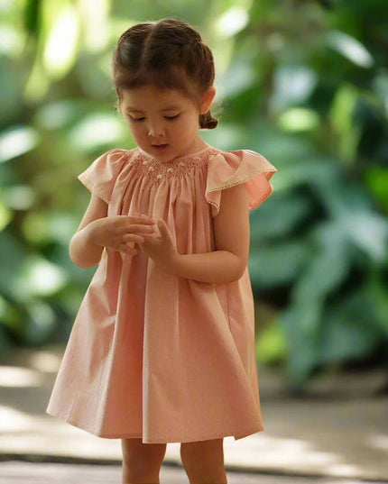 Charming Handcrafted Pink Summer Dress and Pants Ensemble for Baby Girls with Elegant Embroidery
