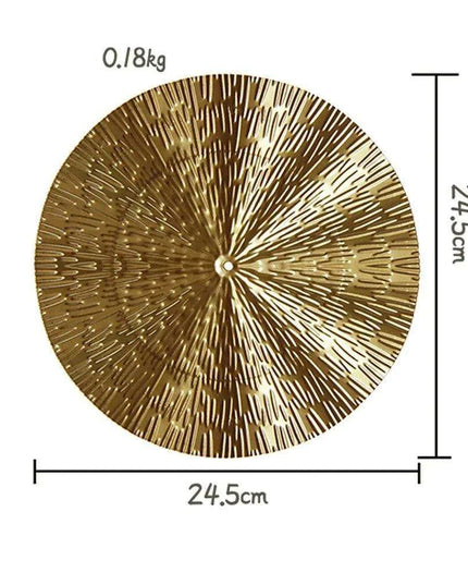 Luxurious Golden Aura Metal Wall Art for Chic Home Decor