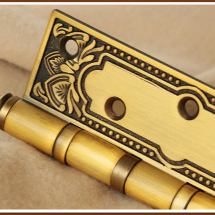 One Pieces European Luxury Brass Door Hinge 5-inch High-end Electropla