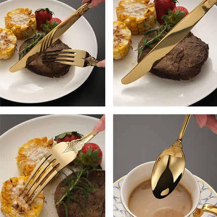Gold Vintage Cutlery Set, 18/10 Stainless Steel | Très Elite