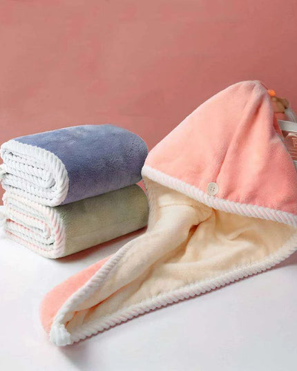 Ultra-Fast Microfiber Hair Drying Cap for Women - Elegant Absorbent Towel Turban