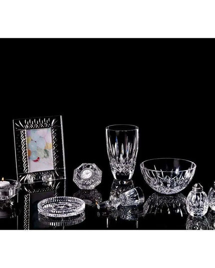 Elegant 7" Crystal Flared Vase with Diamond Cuts - Sophisticated Home Accent and Gift Idea