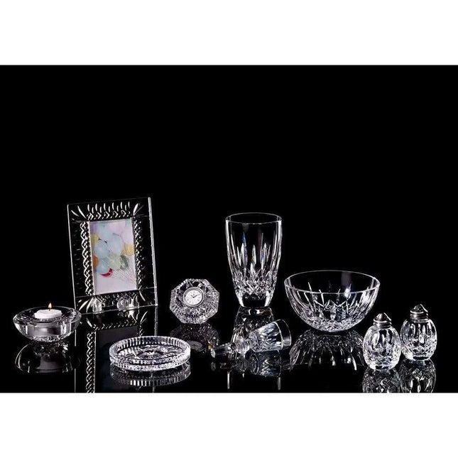 Elegant 7" Crystal Flared Vase with Diamond Cuts - Sophisticated Home Accent and Gift Idea