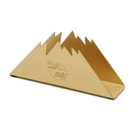 Handmade Upscale Brass Triangle Towel Rack Tissue Holder Hotel Bar Res