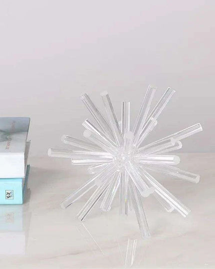 Geometric Elegance: Crystal Flower Spheres for Timeless Decor