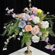 Silk Rose Flower Row Table Centrepiece