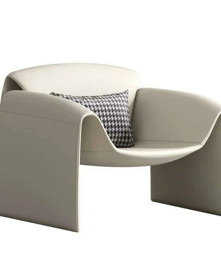 Nordic Elegance: Space-Efficient Leather Armchair for Contemporary Homes