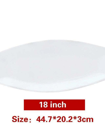 Elegant Steamed Fish Motif Ceramic Sushi Serving Plate Set