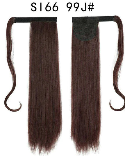 Elegant Length: 22-Inch Synthetic Hair Extensions for Instant Glamour
