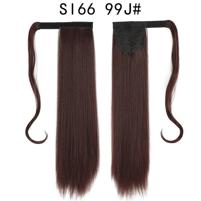 Elegant Length: 22-Inch Synthetic Hair Extensions for Instant Glamour