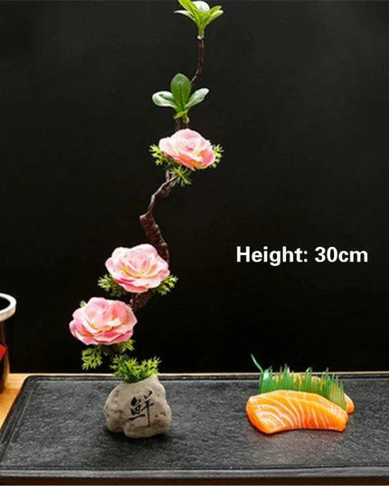 Elegant Floral-Inspired Sushi Serving Set for Luxurious Dining