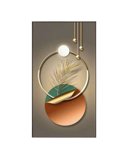 Golden Elegance: Captivating Abstract Geometric Canvas Art for Stylish Interiors